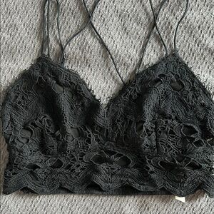 Free People Black Bralette